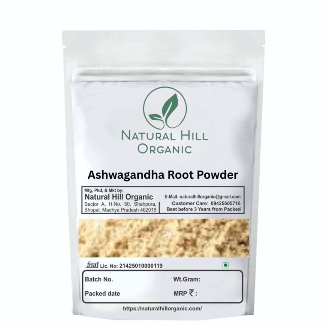 Natural Hill Organic Ashwagandha Root Powder Daily Wellness