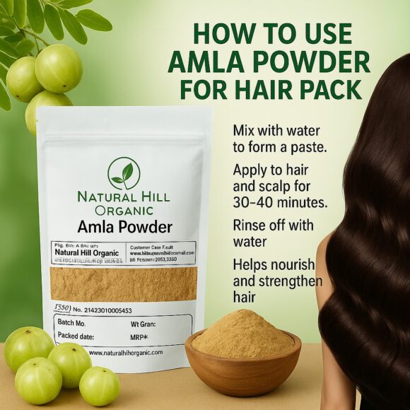Amla Fruit Powder Seedless-Natural Vitamin C Superfood for Hair & Skin-Natural Hill Organic