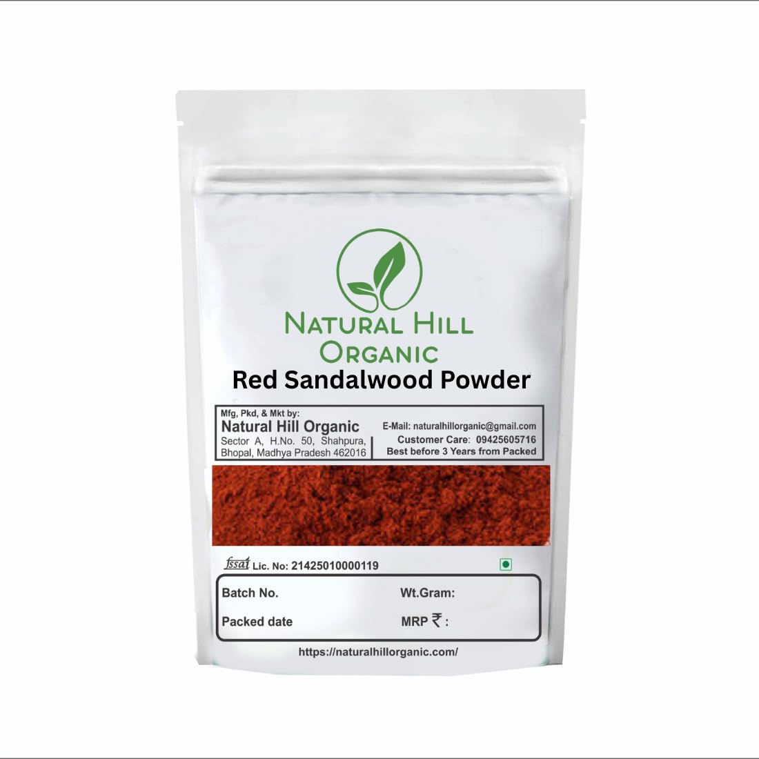 Natural Hill Organic Red Sandalwood Powder Natural Skin Care
