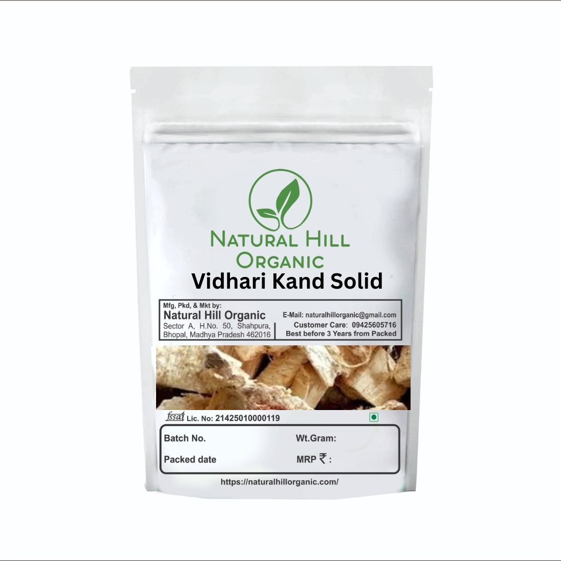 Natural Hill Organic Vidharikand Solid Supports Digestive