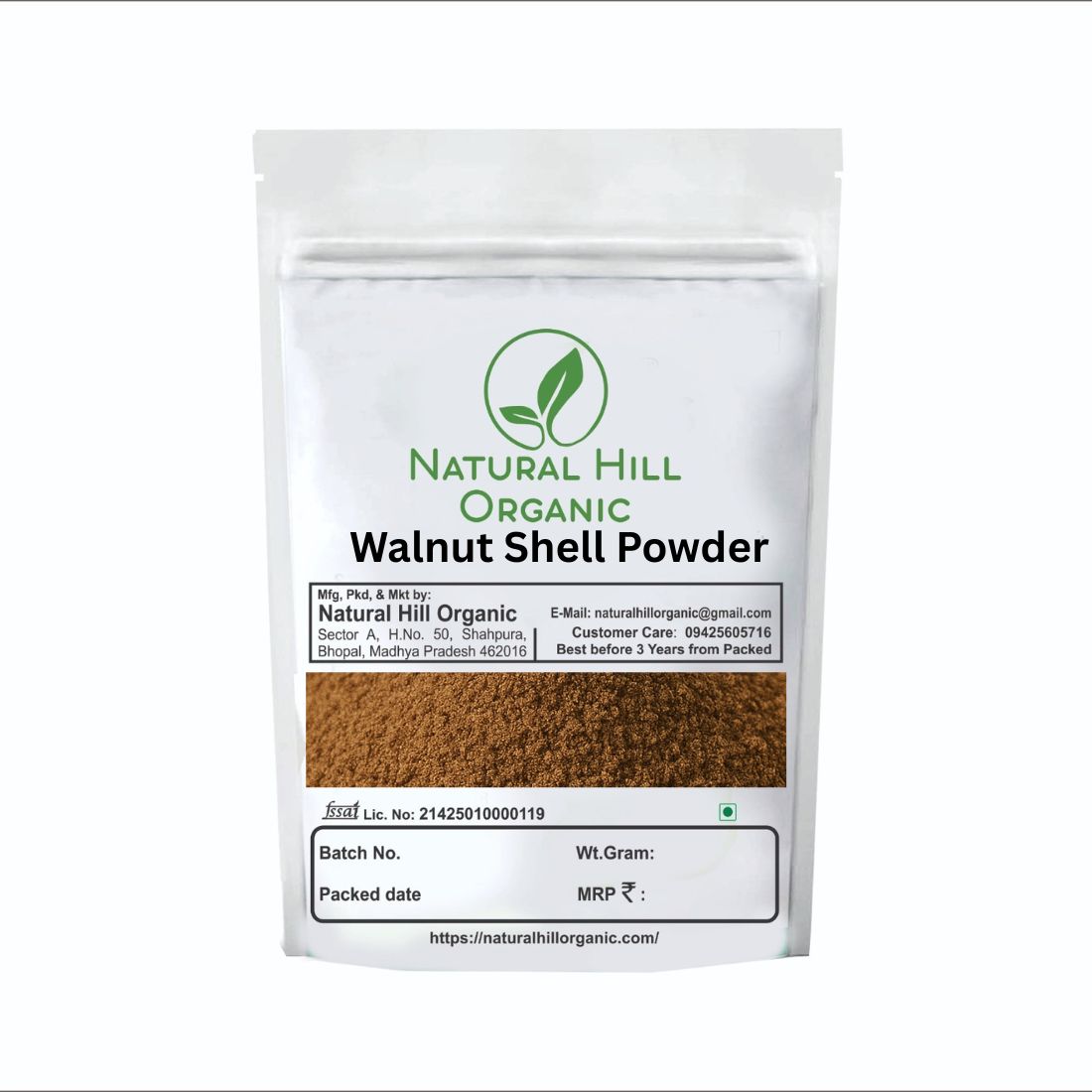 Natural Hill Organic Walnut Shell Powder for Gentle Skin