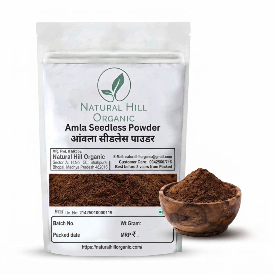 Natural Hill Organic Amla Seedless Powder - Health Wellness