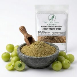 Natural Hill Organic Sun-Dried Amla Powder (Seedless) –  Pure Indian Gooseberry | Vitamin  C Rich Superfood for Hair, Skin & Immunity | No Chemicals, No Synthetic Additives