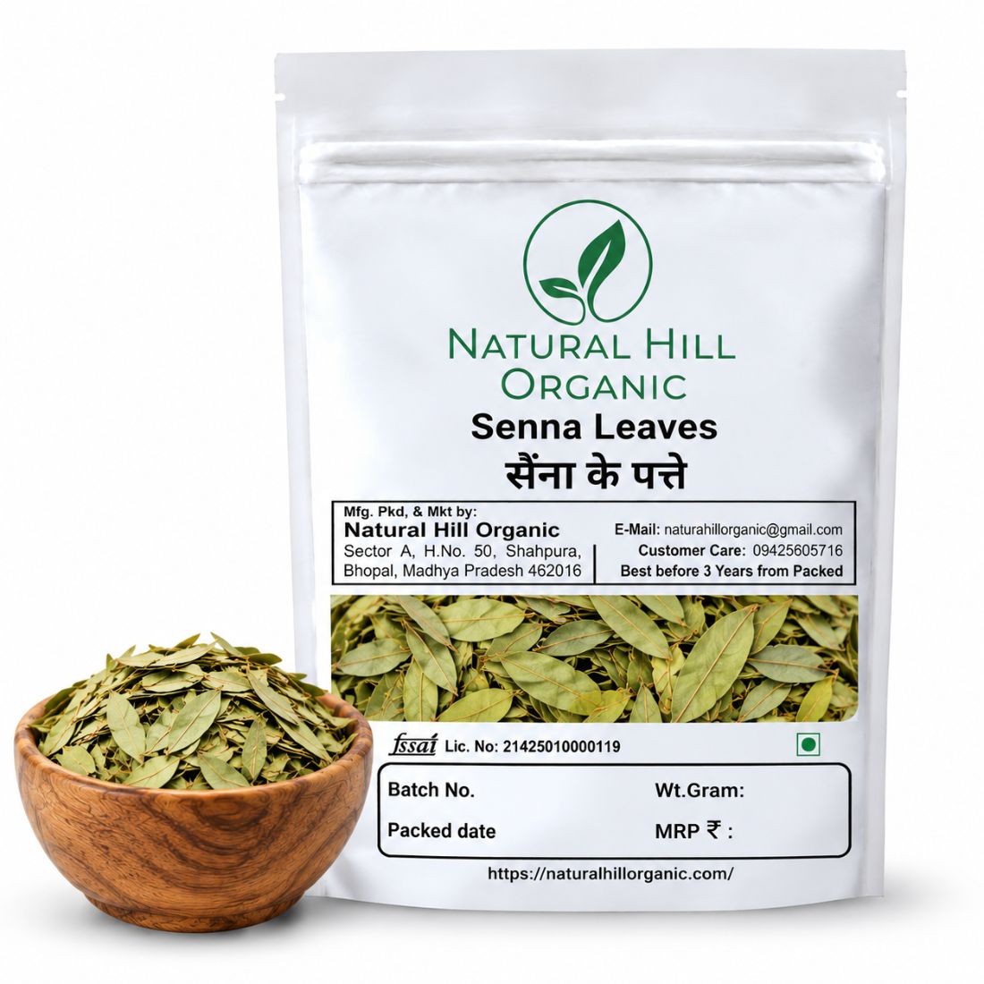Natural Hill Organic Senna Leaves - for Herbal Preparation