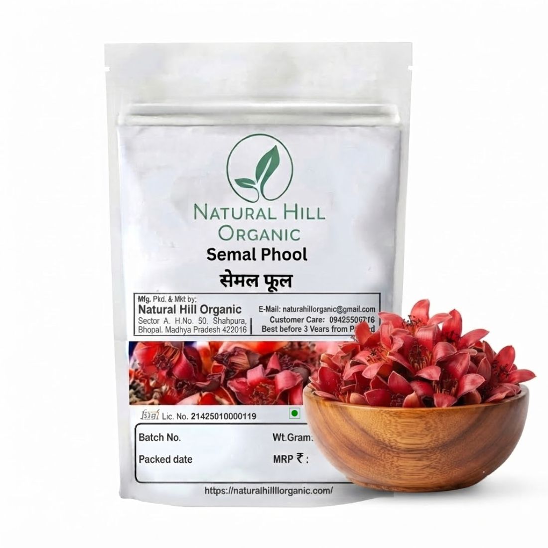 Natural Hill Organic Semal Phool - Supports Herbal Wellness