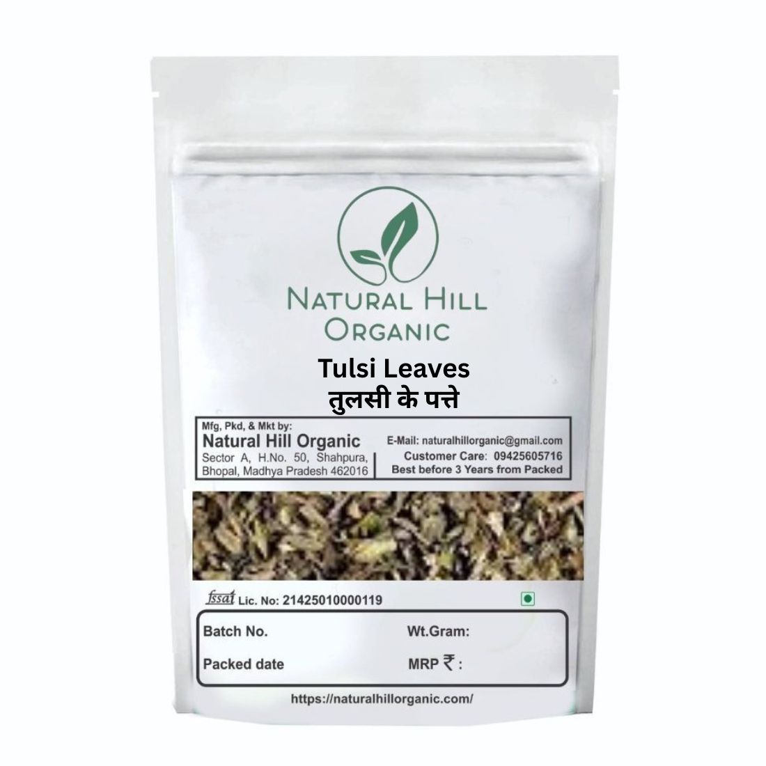 Natural Hill Organic Tulsi Leaves Herbal Wellness