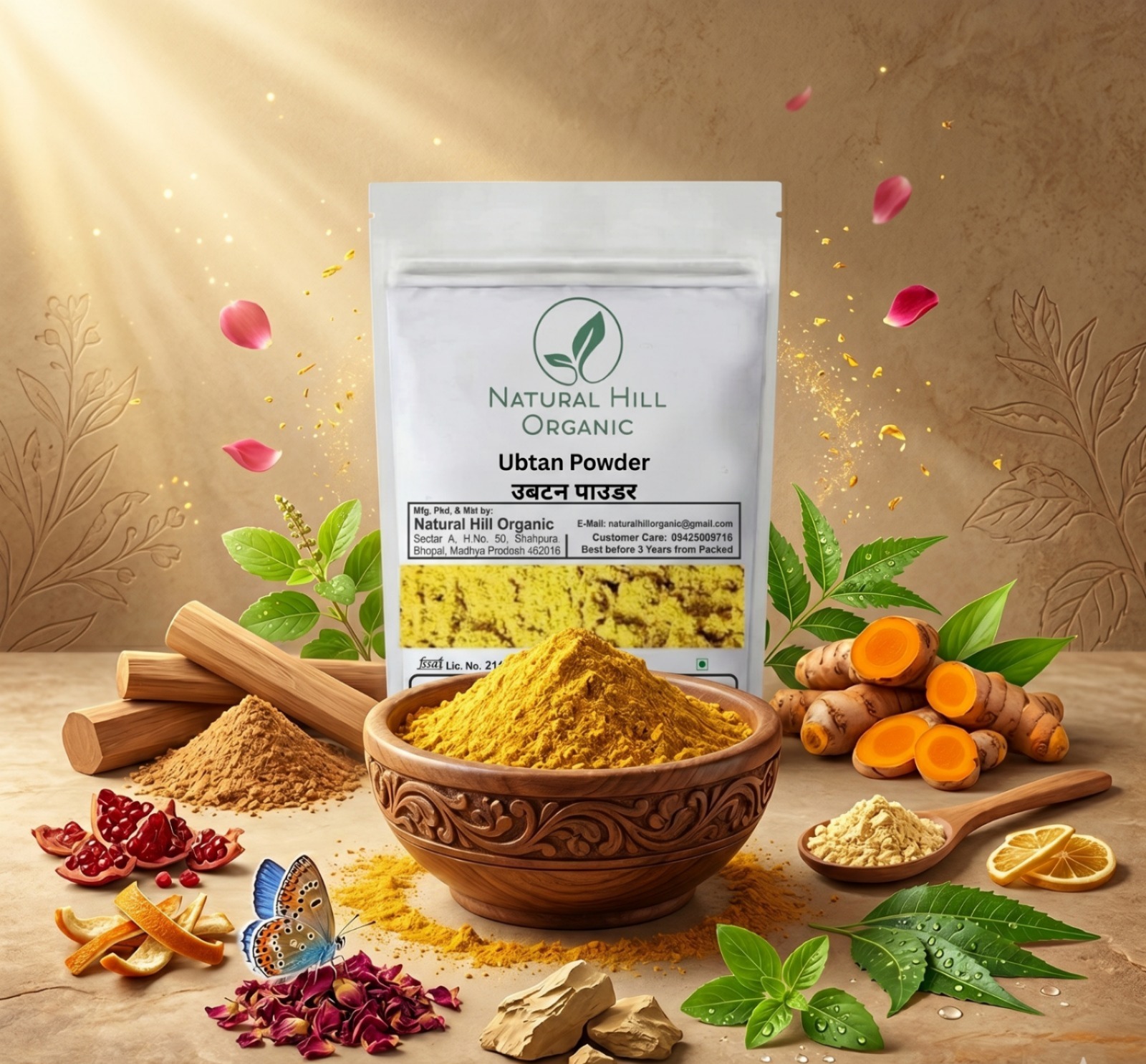 Natural Hill Organic Ubtan Powder - Glowing & Natural Skin