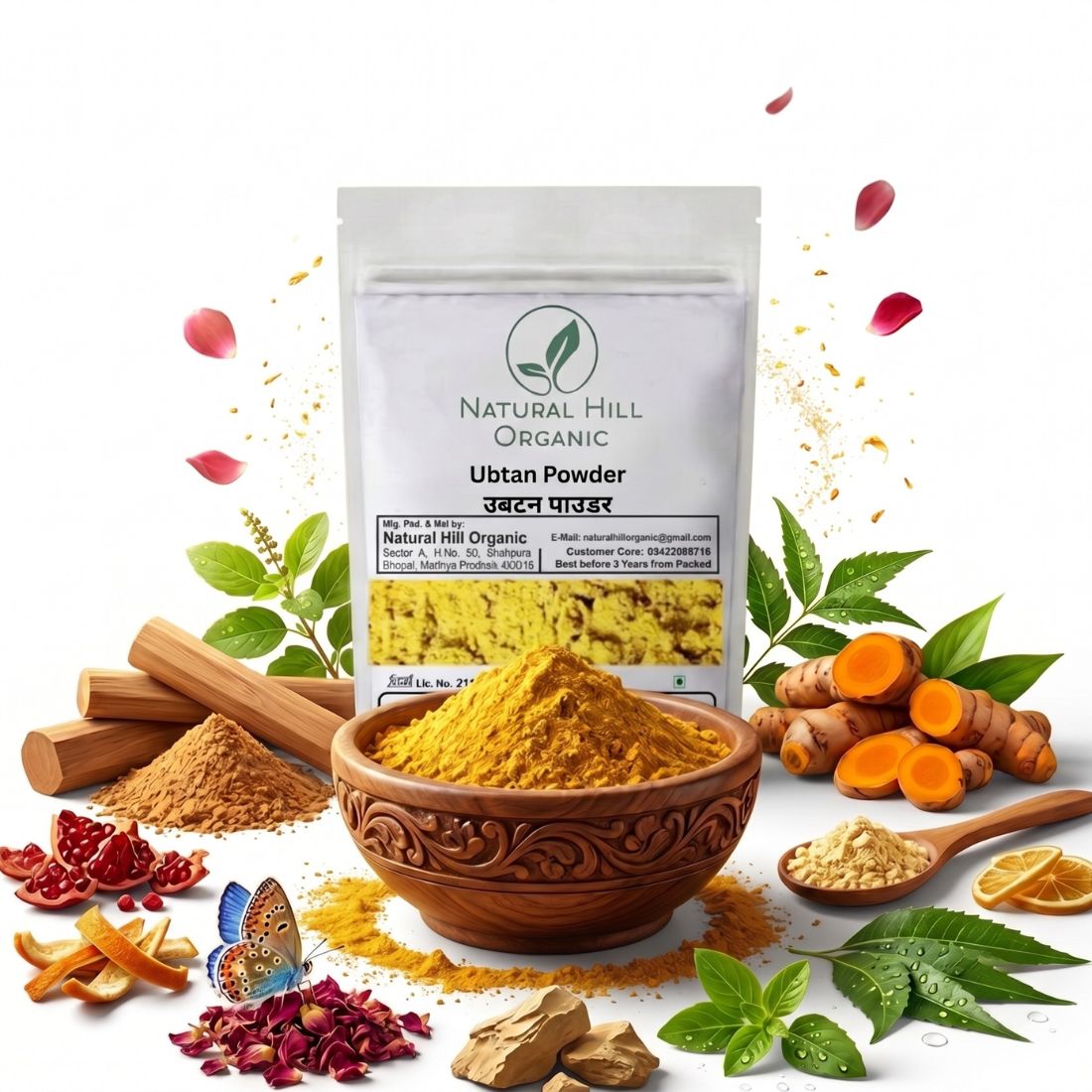 Natural Hill Organic Ubtan Powder - Glowing & Natural Skin