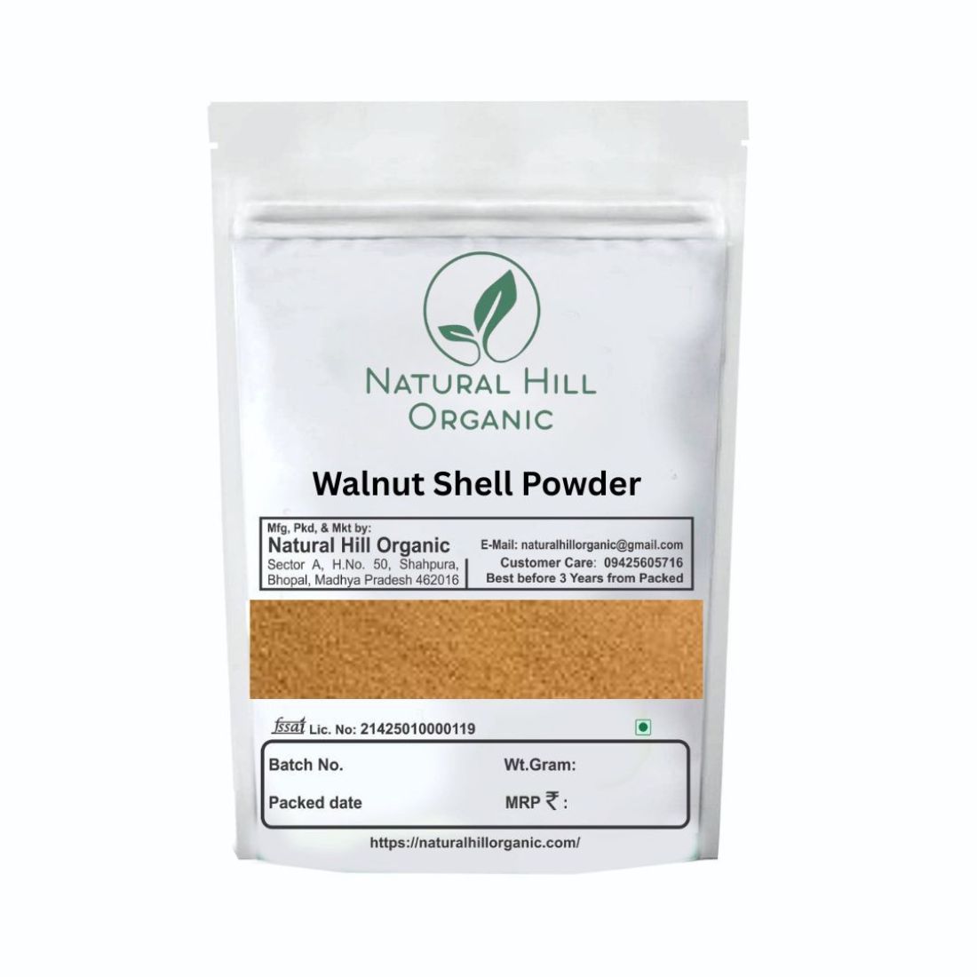 Natural Hill Organic Walnut Shell Powder for Gentle Skin