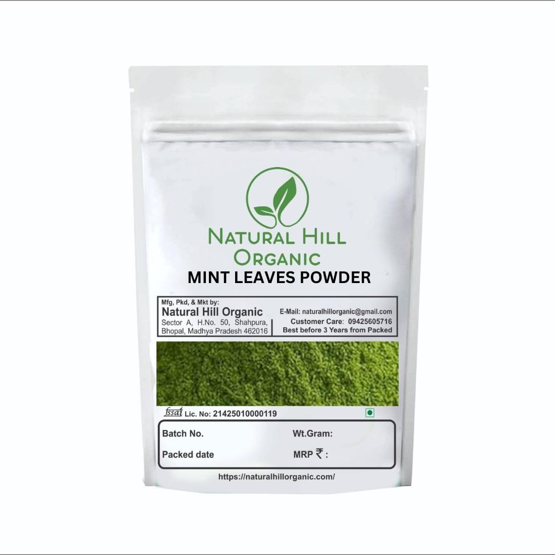 Natural Hill Organic Mint Leaves Powder Herbal Ingredient