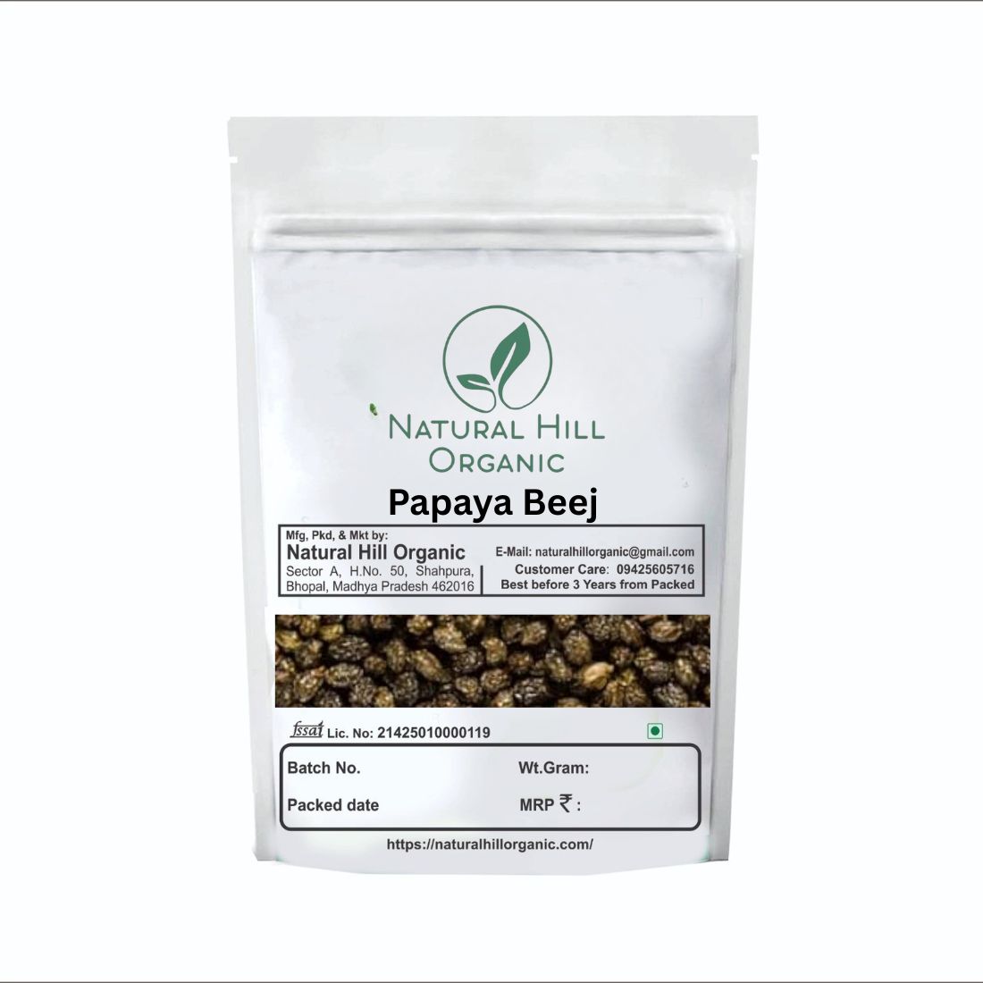 Natural Hill Organic Papaya Beej 251No. Supports Digestion