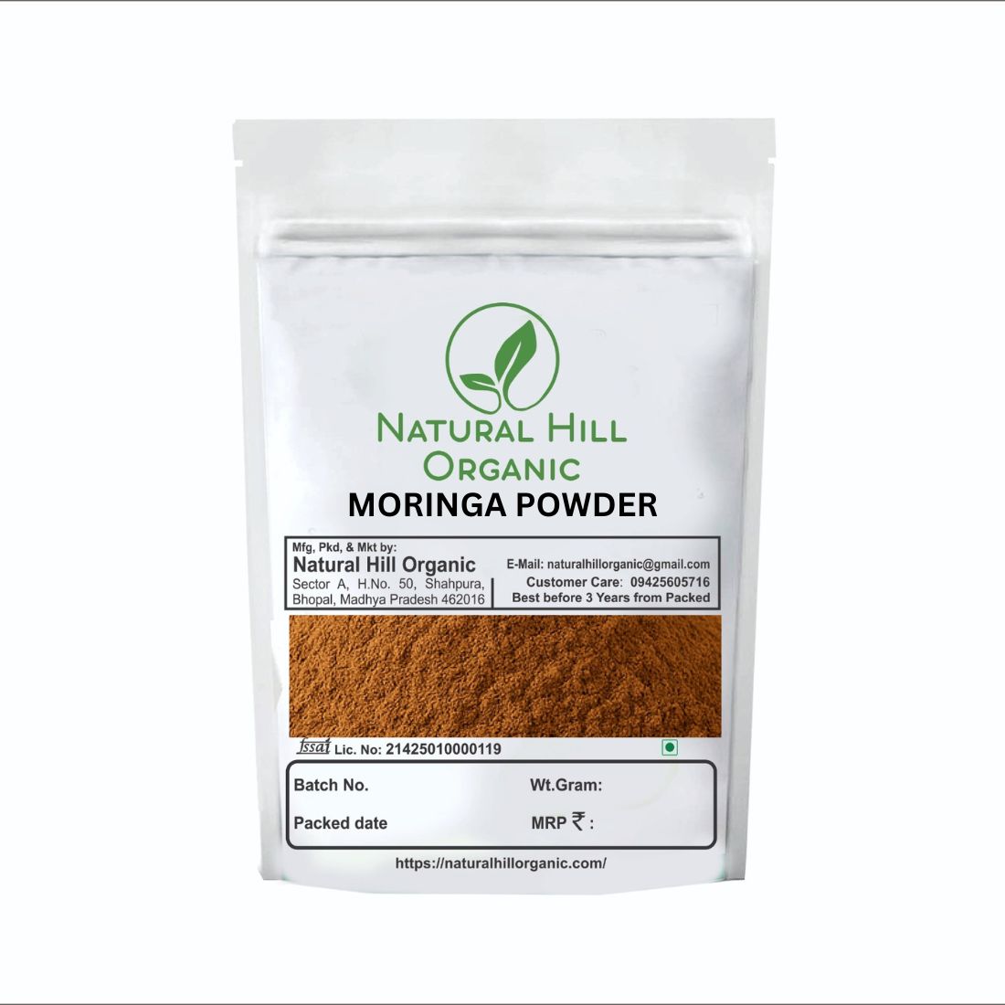 Natural Hill Organic Moringa Chaal Powder-for Herbal Use