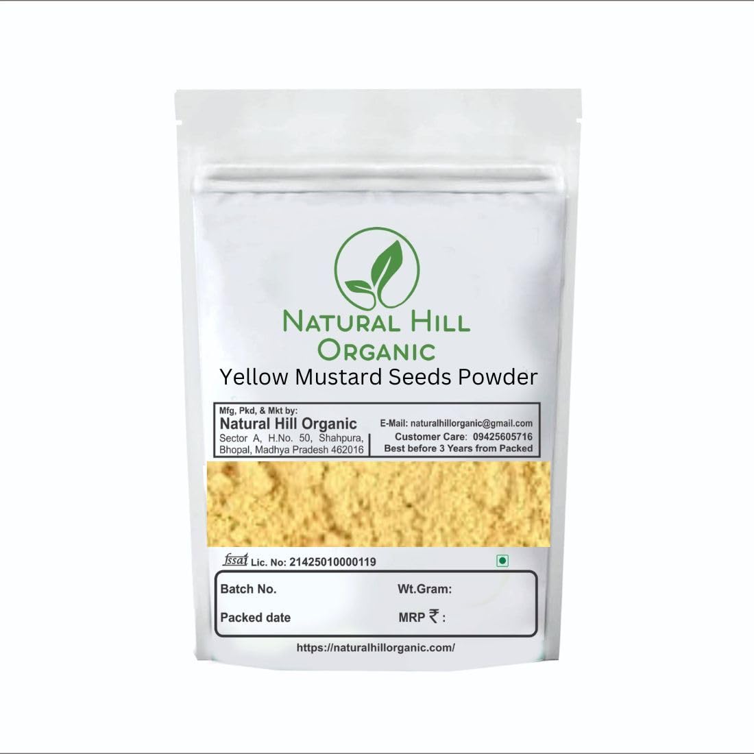 Natural Hill Organic Yellow Mustard Seeds Powder-Kitchen Use