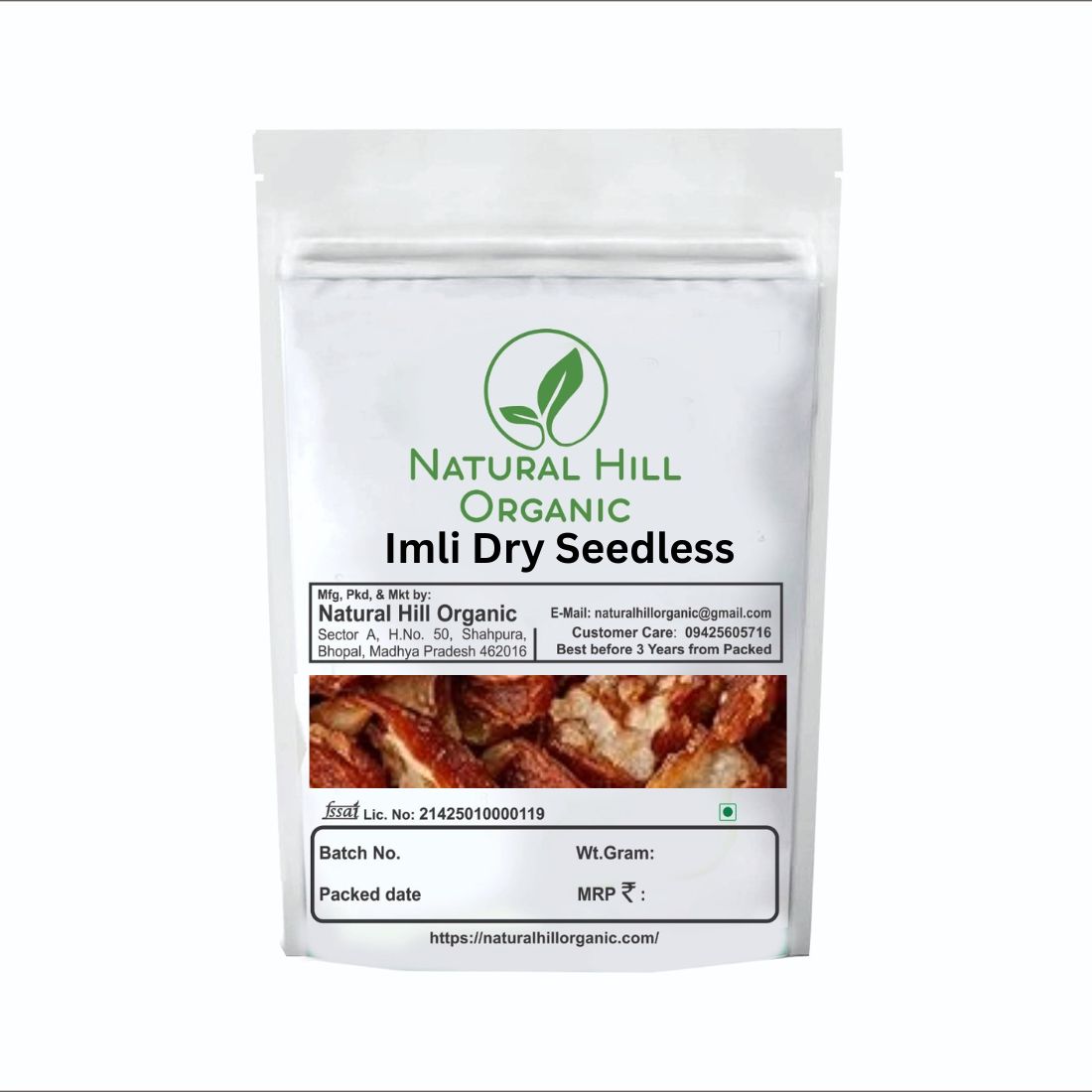 Natural Hill Organic Imli Dry Seedless – Tangy For Cooking