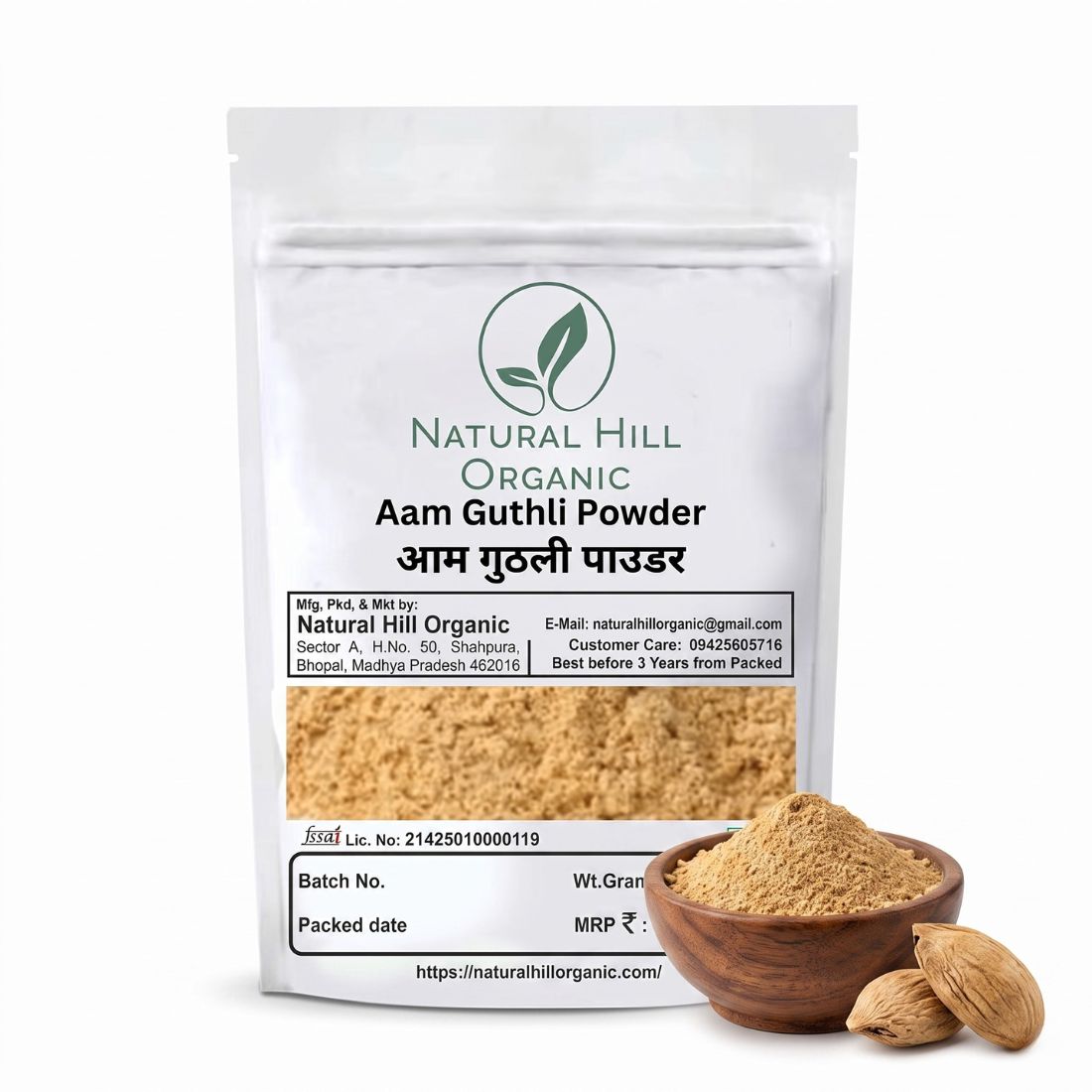 Natural Hill Organic Aam Guthli Powder - Support for Digestive