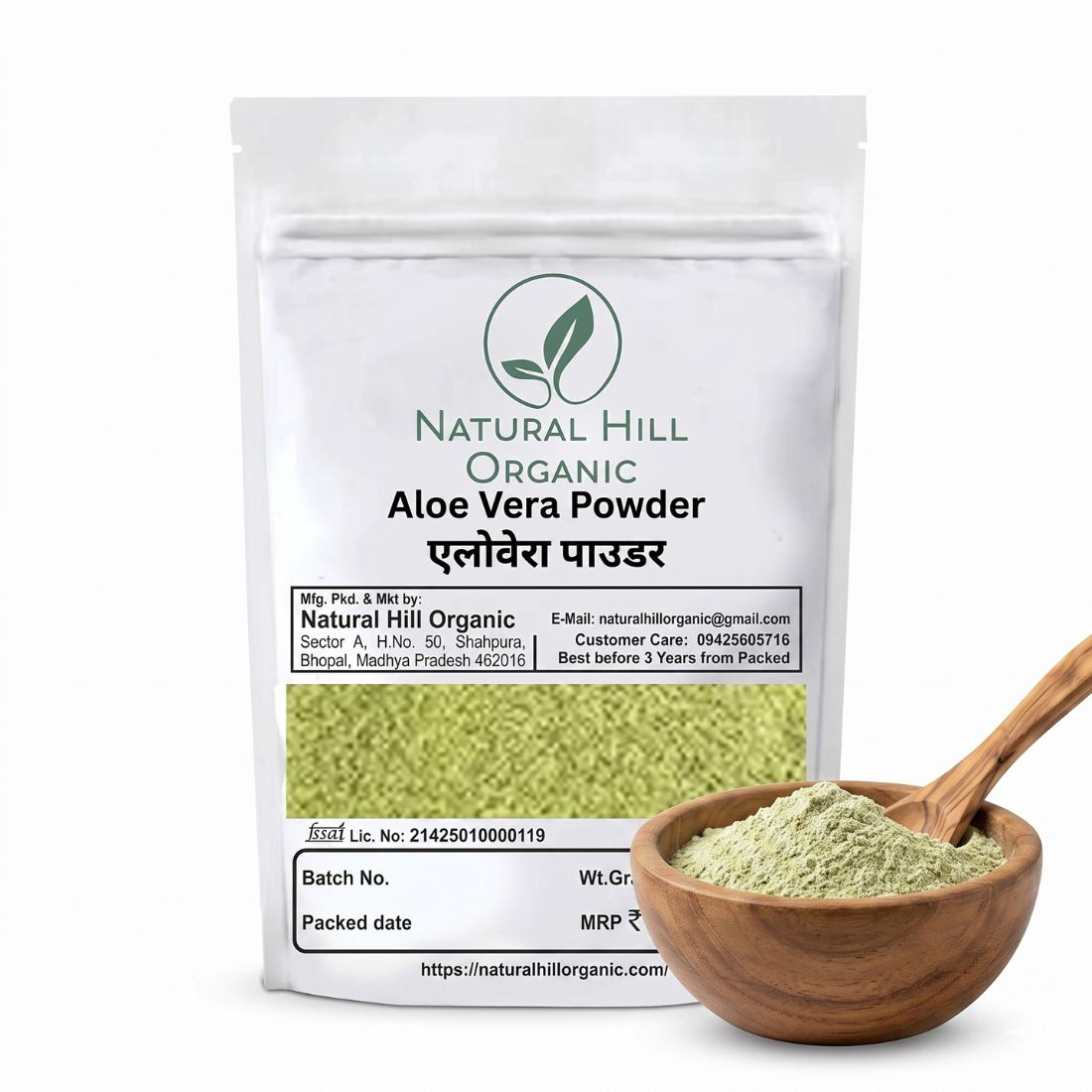 Natural Hill Organic Aloe Vera Powder - Support For Skin