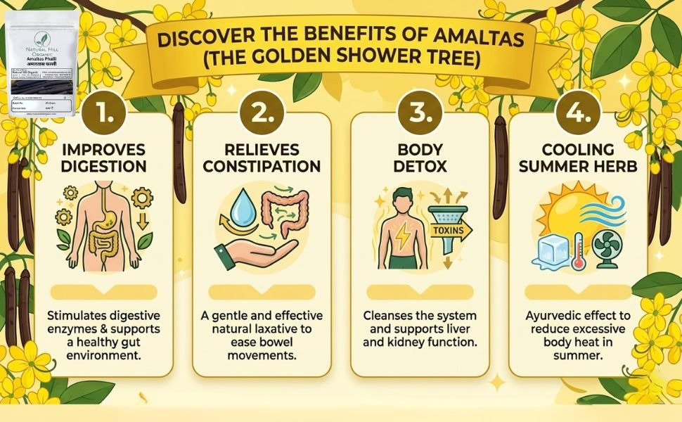 Natural Hill Organic Amaltas Phalli - Digestive Wellness - Image 6