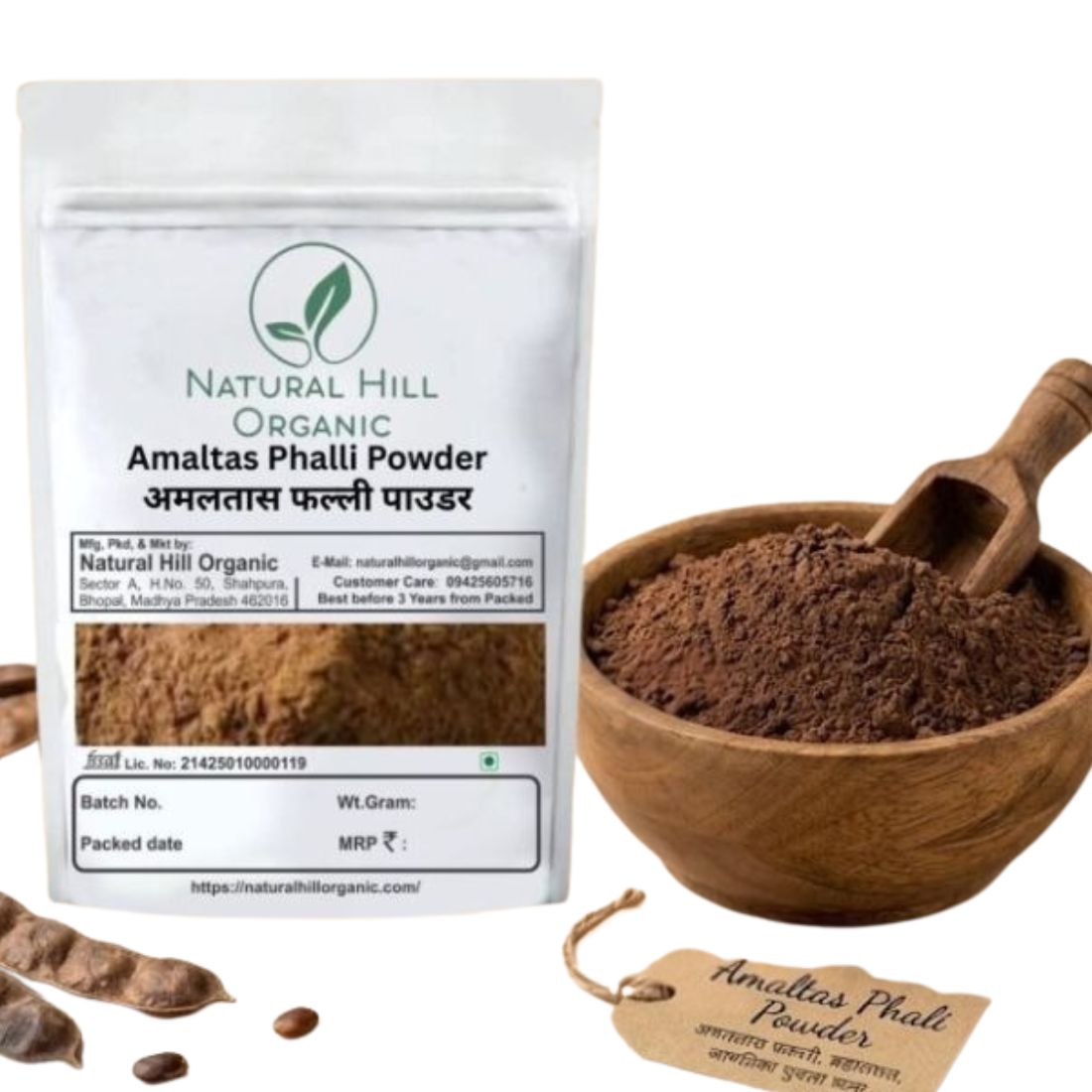 Natural Hill Organic Amaltas Phalli Powder - Digestive