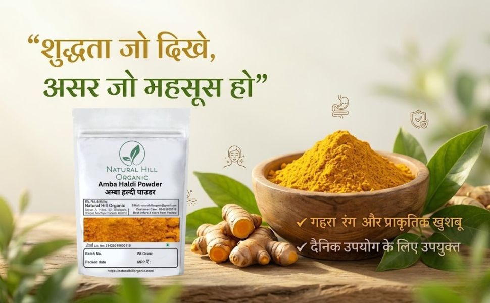 Natural Hill Organic Amba Haldi Powder - For Skincare Routine - Image 8
