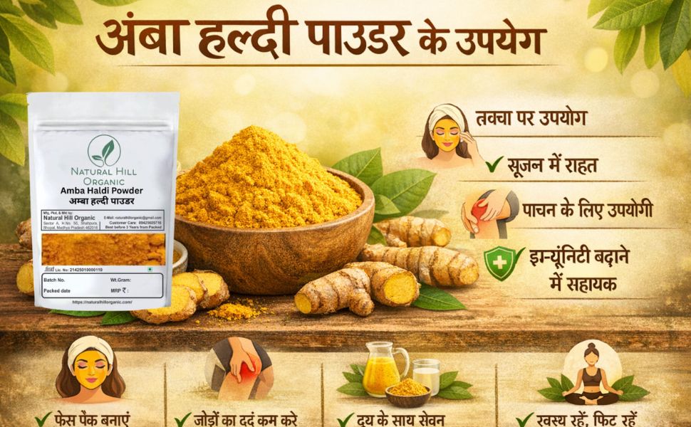 Natural Hill Organic Amba Haldi Powder - For Skincare Routine - Image 9