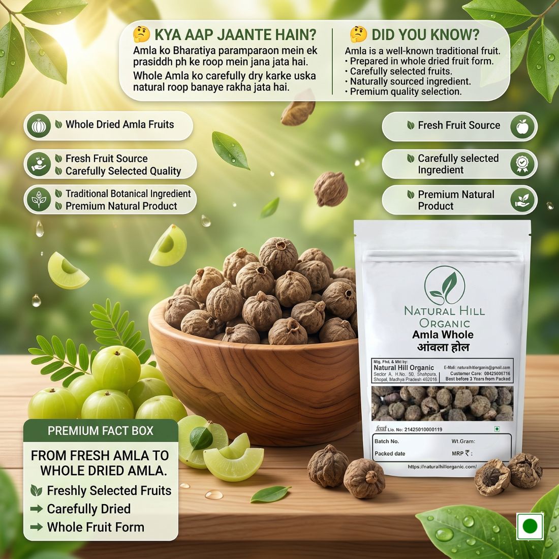 Natural Hill Organic Amla Whole -Vitamin C Rich Fruit - Image 9