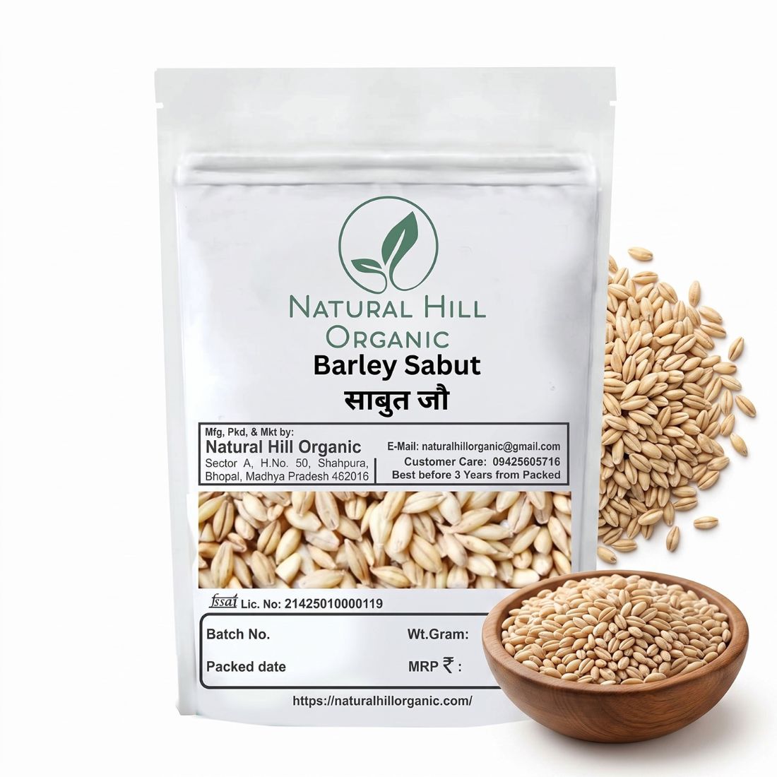 Natural Hill Organic Barley Sabut (Jau Grain) – Easy-to-Cook