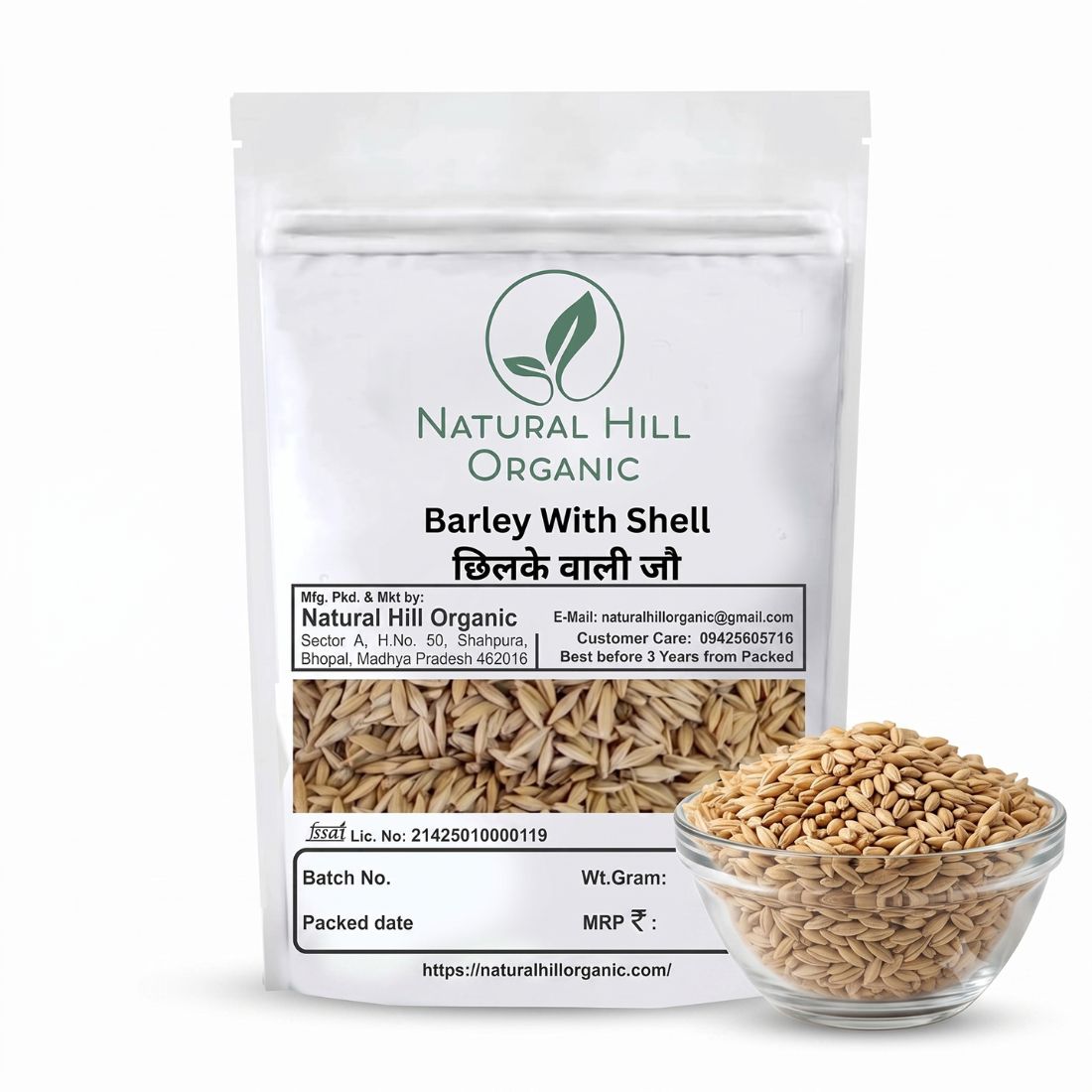 Natural Hill Organic Barley With Shell –for Everyday Cooking