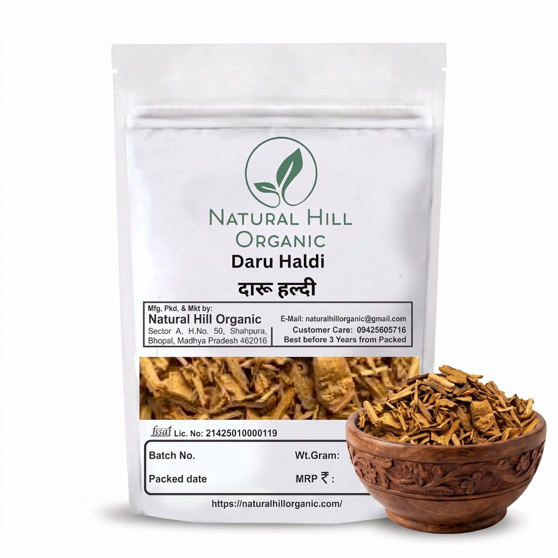 Natural Hill Organic Daru Haldi –Everyday Herbal Preparation