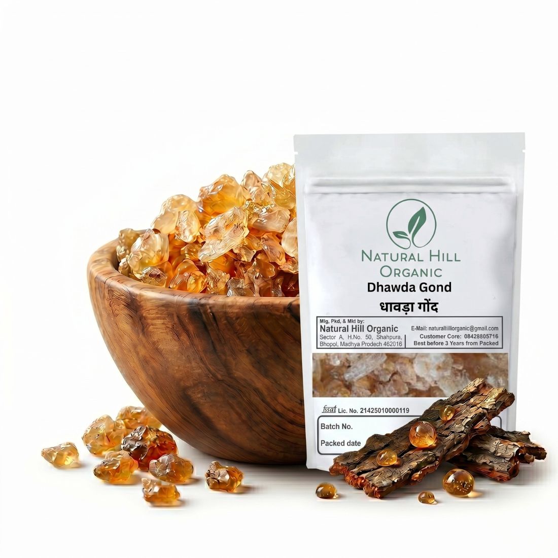 Natural Hill Organic Dhawda Gond – Mixing & Convenient Use