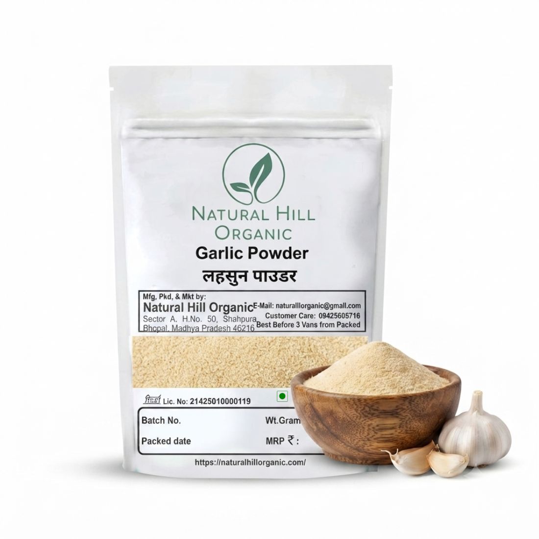 Natural Hill Organic Garlic Powder –Easy to Add Rich Flavour