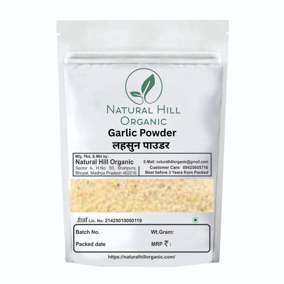 Natural Hill Organic Garlic Powder –Easy to Add Rich Flavour