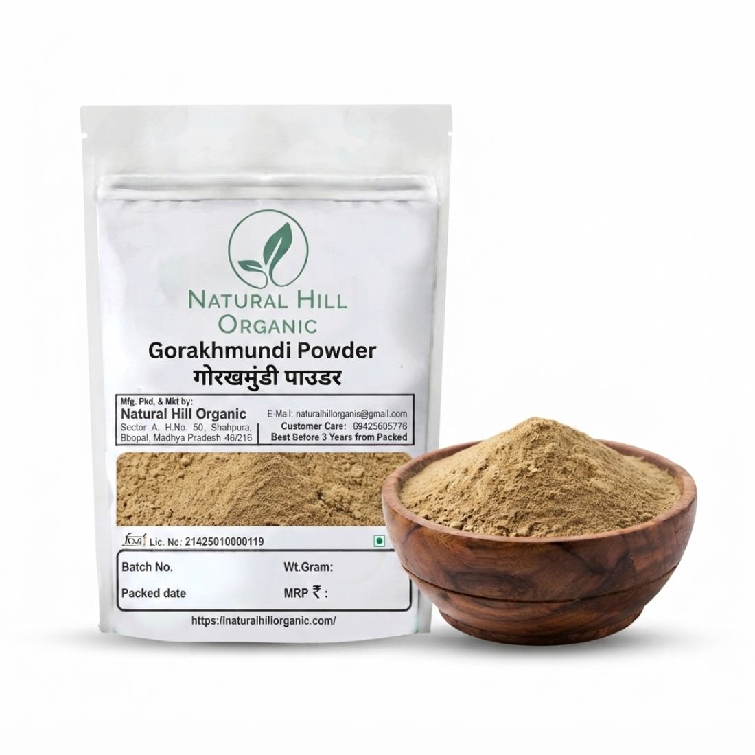 Natural Hill Organic Gorakhmundi Powder – Easy to Use Herb