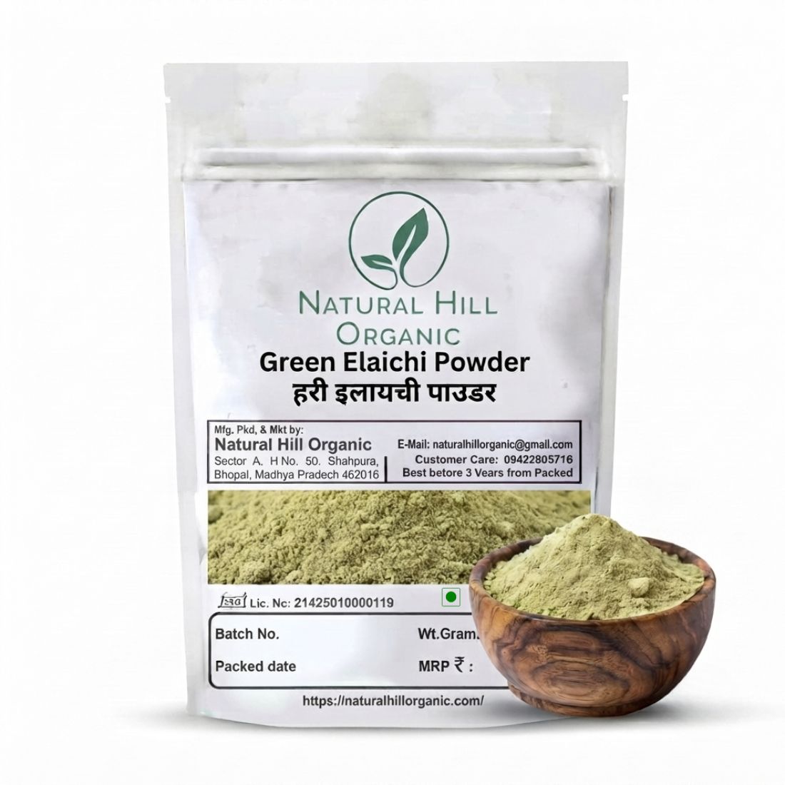 Natural Hill Organic Green Elaichi Powder –Aroma for Recipes