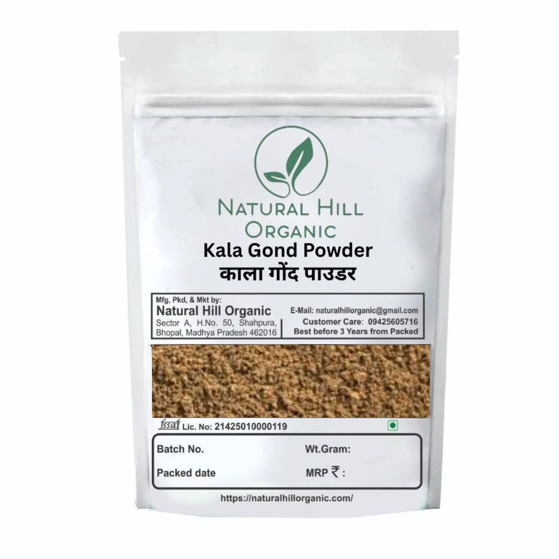Natural Hill Organic Kala Gond Powder – Daily Energy Support