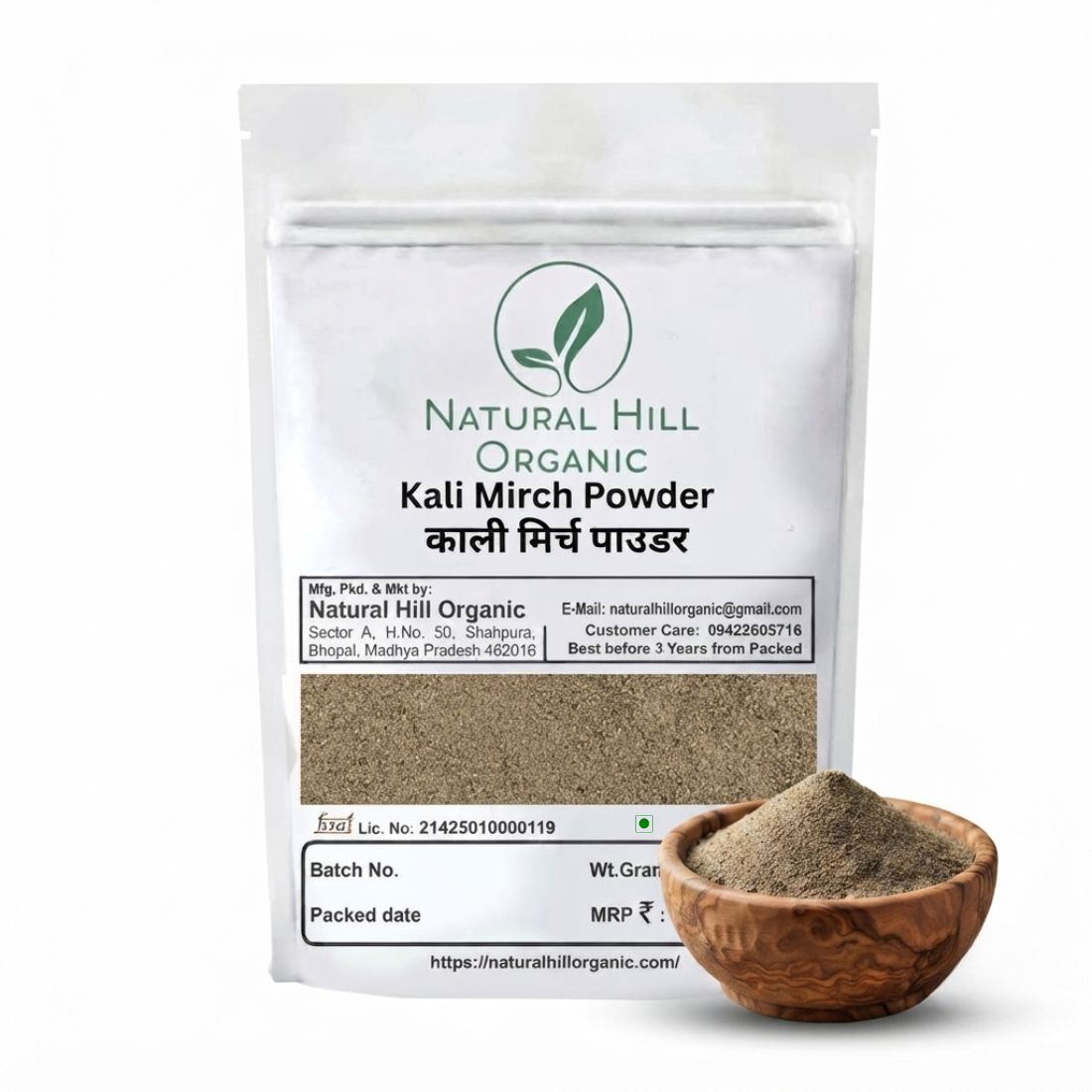 Natural Hill Organic Kali Mirch Powder – Adds Spicy Flavor