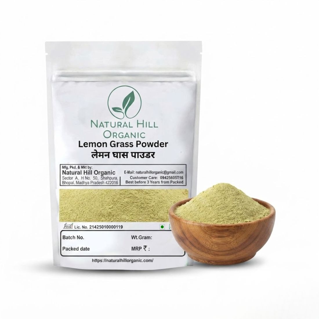 Natural Hill Organic Lemongrass Powder – Refreshing Flavour