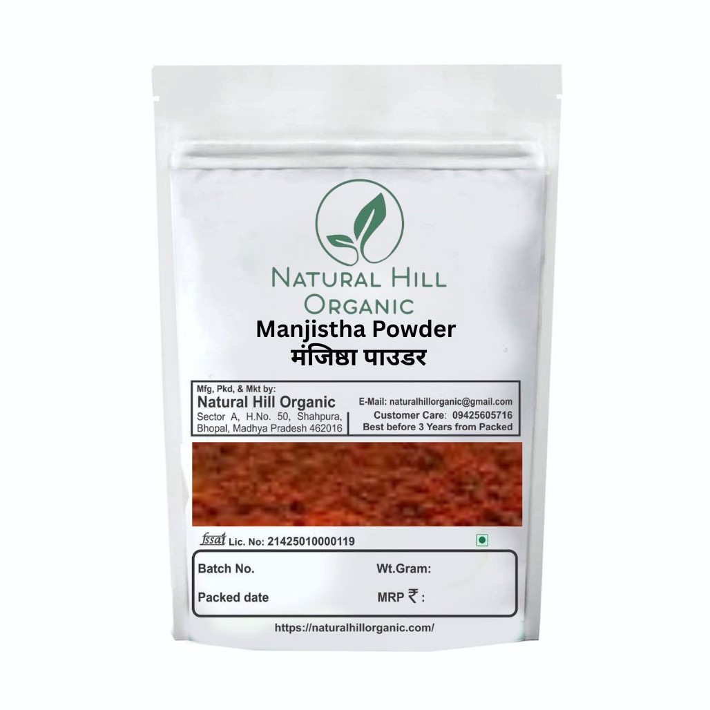 Manjistha Powder Natural Hill Organic for Daily Wellness Use