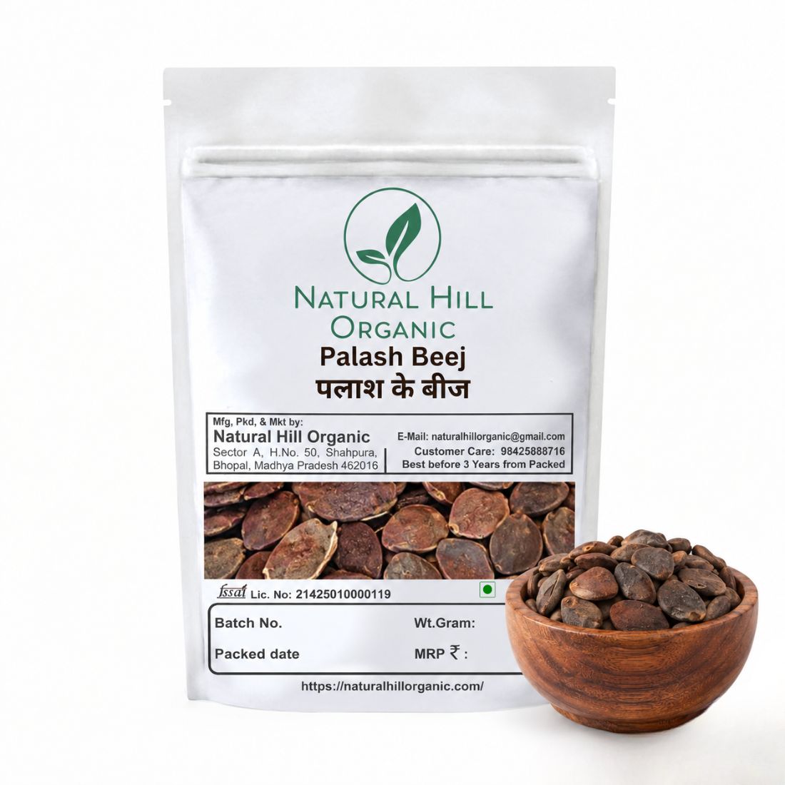 Natural Hill Organic Palash Beej - Supports Skin & Hair Wellness