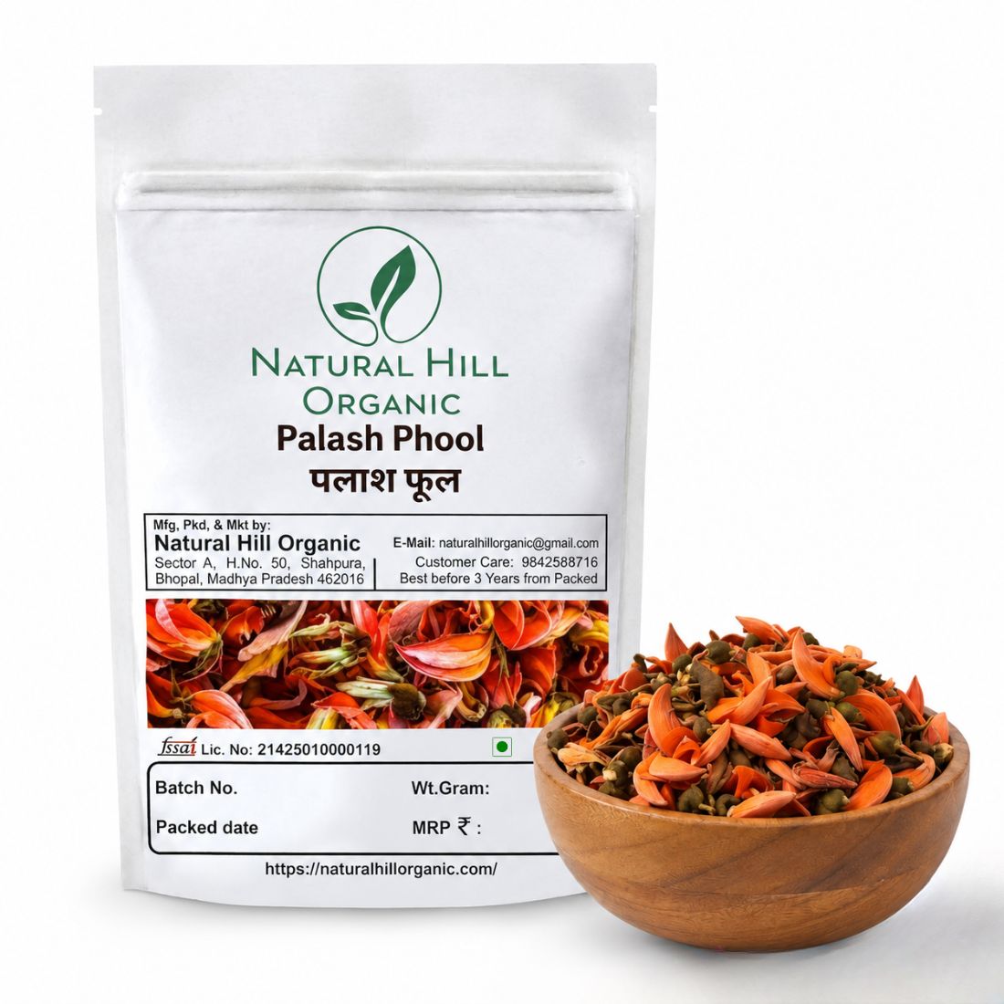 Natural Hill Organic Palash Phool - Support Skin Wellness Care