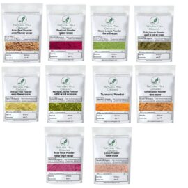 Natural Hill Organic Anar, Beetroot, Neem, Tulsi, Orange Peel, Papaya, Turmeric, Sandalwood, Rose Petal, Lotus Powder Skin Care Combo Powder Pack Of 10 (150x10) 1500g