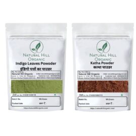 Herbal Hair Care Combo Powder Indigo Katha Powder - Natural Hill Organic | 100g (50x2)