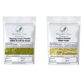Natural Hill Organic Moringa & Gokhru Powder Health Care Combo Pack Of 2 (50X2) 100g