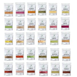 Herbal Skin Face | Body Care Combo Powder Sandalwood , Rose Petal , Amba Haldi , Mint Leaves , Lemon Peel , Orange Peel , Neem Leaves ,  Mulethi , Pomegranate , Multani Mitti , Onion Red , Beetroot , Ubtan (Haldi) , Besan , Rice Flour , Masoor Dal , Aloe Vera , Methi , Amla , Tomato , Cucumber , Tulsi Leaves , Papaya Leaves , Walnut Shell , Red Sandalwood , Lotus Powder , Manjistha Powder , Hibiscus Powder , Rasna Leaves Powder , Palash Phool Powder - Natural Hill Organic | 1500g (50x30)