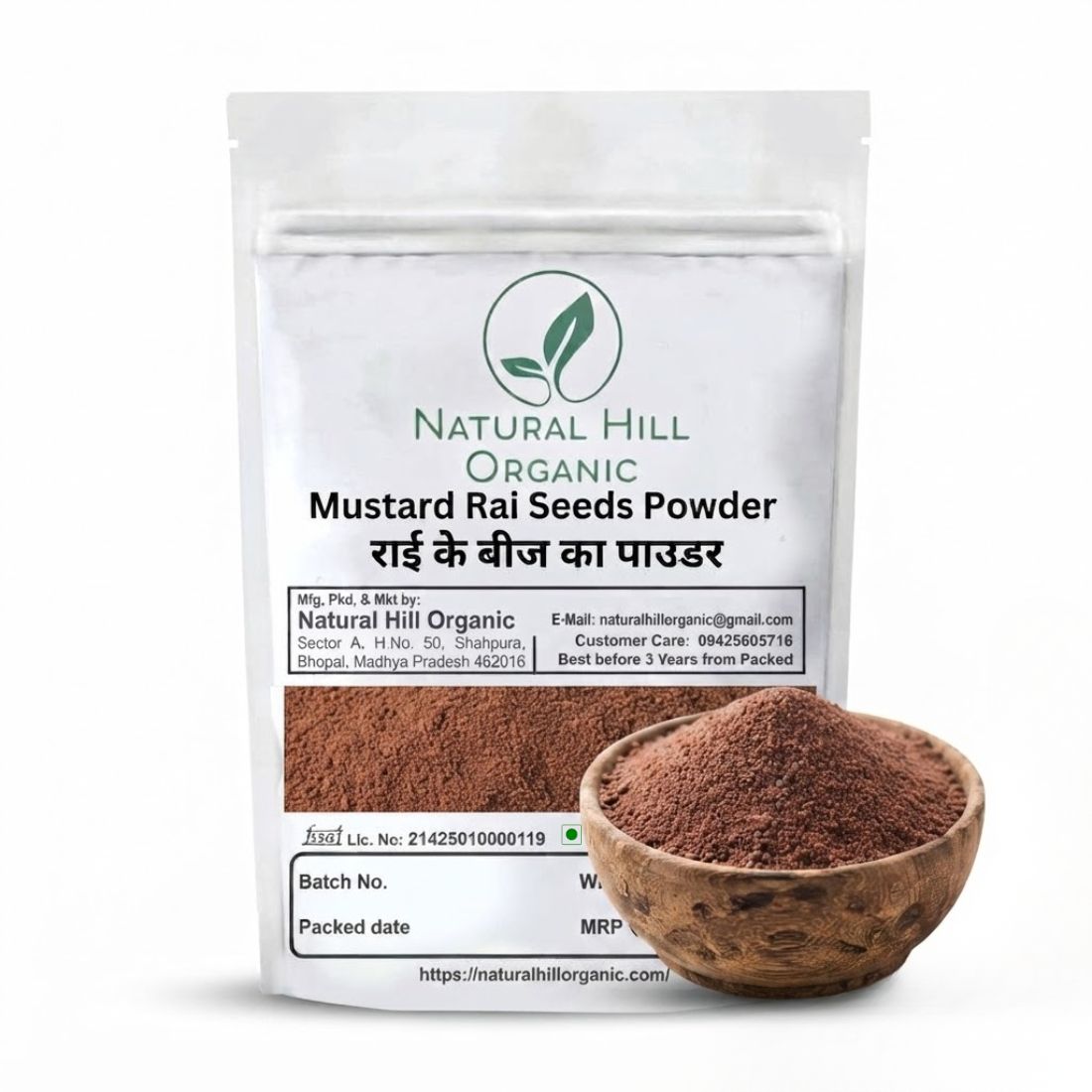 Natural Hill Organic Mustard Rai Seeds Powder - Aromatic Spice