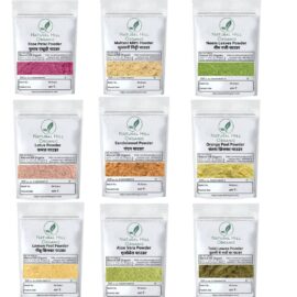 Herbal Skin Care Combo Powder Rose Petal Multani Mitti Neem Lotus Sandalwood Orange Peel Lemon Peel Aloevera Tulsi Powder - Natural Hill Organic | 1350g (150x9)
