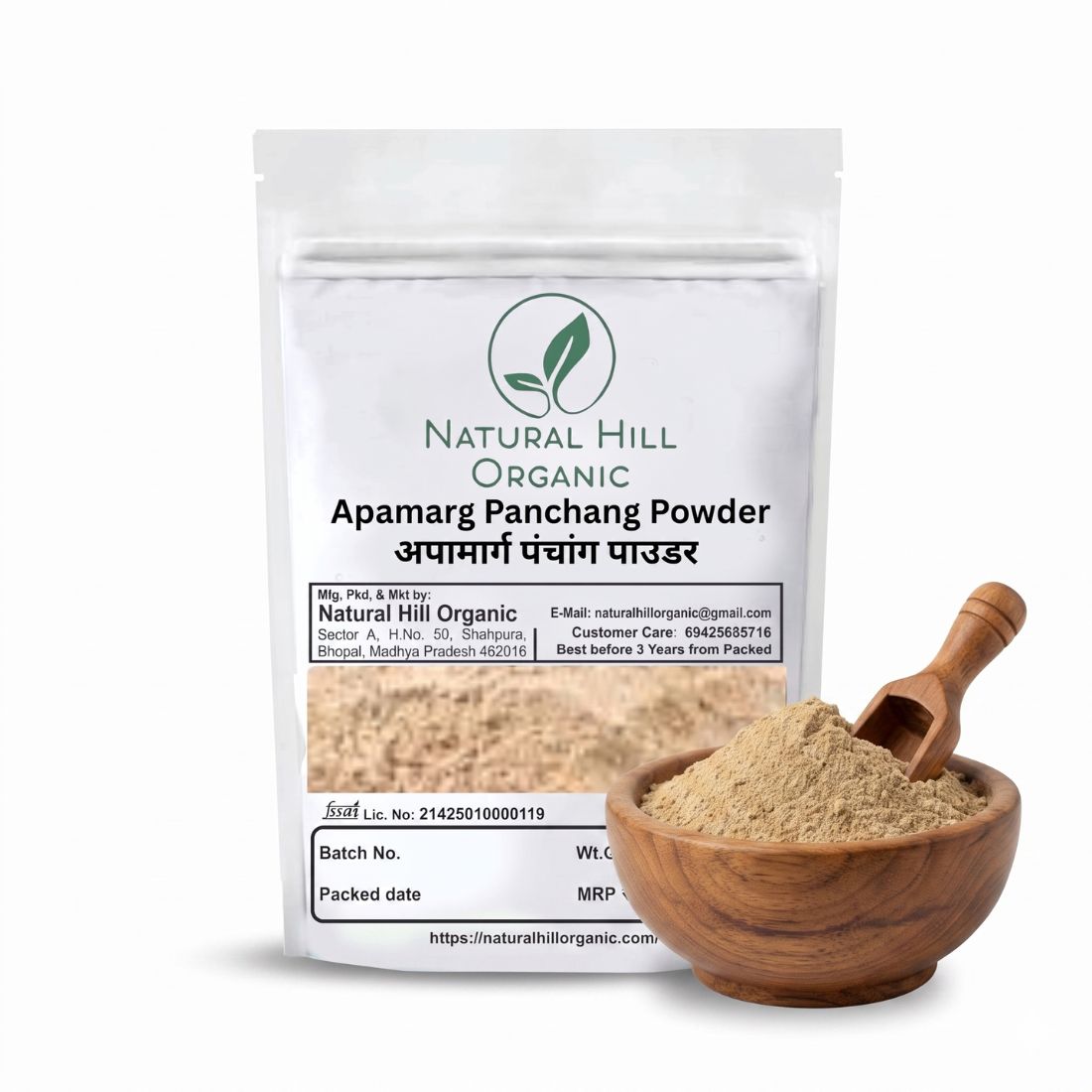 Natural Hill Organic Apamarg Panchang Powder - Daily Wellness Support