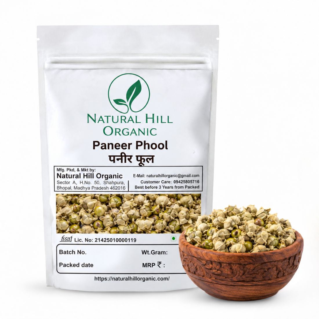Natural Hill Organic Paneer Phool | Pure Naturally Sun-Dried | Traditional Herbal Ingredient | No Added Chemicals | No Preservatives